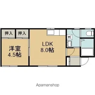 クラシア陣川【1階】の間取り